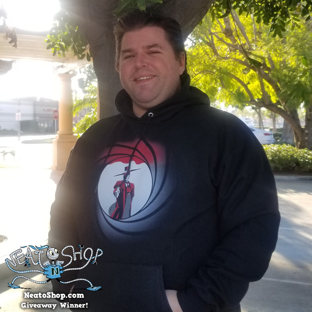 HN wearing anime design hoodie